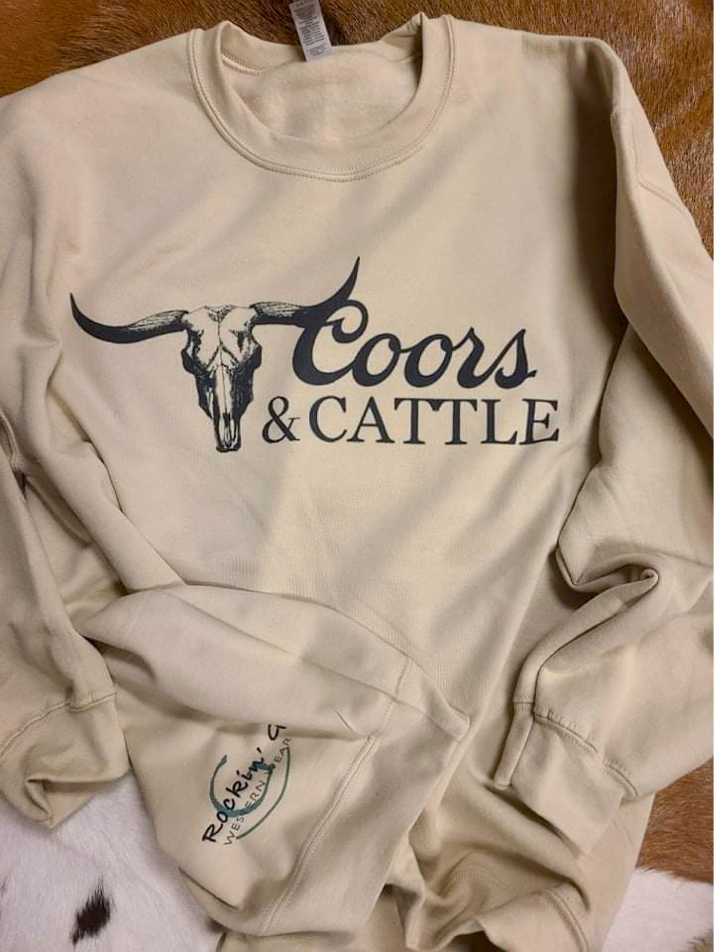 Coors & Cattle Tan Sweatshirt