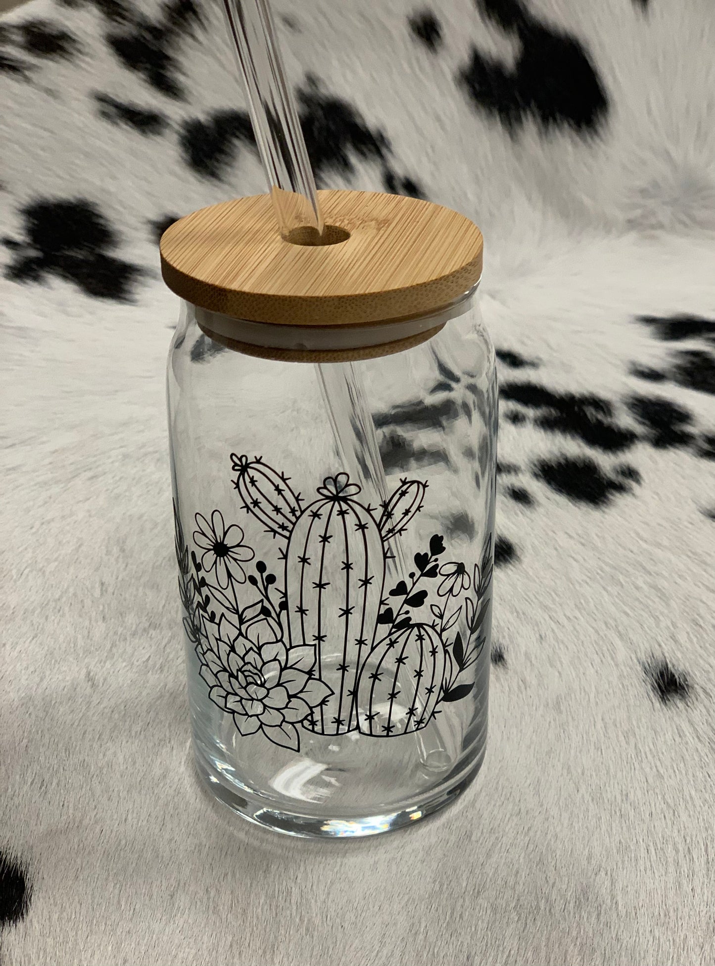 Cactus 16 oz. Glass